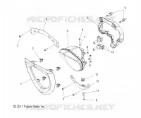 ELECTRICITE, HEADLIGHT W/FAIRING   V17XDAAA/XTAAA ALL OPTIONS (49VICHEADLIGHTFRG12CC) pour Polaris CROSS COUNTRY/TOURING de 2017