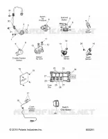 ELECTRICITE, SWITCHES, SENSORS AND COMPONENTS 1   V17XDAAA/XTAAA ALL OPTIONS (800291) pour Polaris CROSS COUNTRY/TOURING de 2017