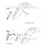 ELECTRICITE, TURN SIGNAL, REAR AND TAILLIGHT   V17XDAAA/XTAAA ALL OPTIONS (49VICTAILLIGHT10CC) pour Polaris CROSS COUNTRY/TOURING de 2017