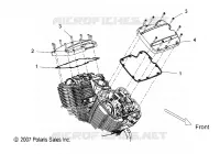 ENGINE, COUVERCLE SOUPAPES   V17XDAAA/XTAAA ALL OPTIONS (49VICVALVECVR08VEGAS) pour Polaris CROSS COUNTRY/TOURING de 2017