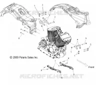 ENGINE, SUPPORT MOTEUR   V17XDAAA/XTAAA ALL OPTIONS (49VICENGINEMTG10CC) pour Polaris CROSS COUNTRY/TOURING de 2017
