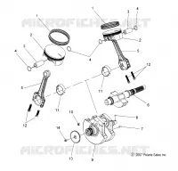 ENGINE, VILEBREQUIN AND PISTON   V17XDAAA/XTAAA (49VICPISTON08VEGAS) pour Polaris CROSS COUNTRY/TOURING de 2017