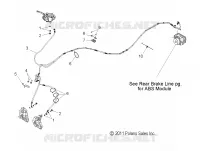 FREINS, FREIN LINE, FRONT, ABS   V17XDAAA/XTAAA (49VICFREINLINE12CR) pour Polaris CROSS COUNTRY/TOURING de 2017