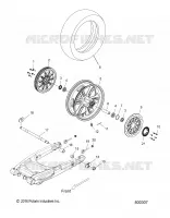 ROUES, REAR, CAST   V17XDAAA/XTAAA ALL OPTIONS (800307) pour Polaris CROSS COUNTRY/TOURING de 2017