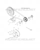 SYSTÈME DE TRANSMISSION, DRIVE SPROCKET, BELT, COVER AND GUARD   V17XDAAA/XTAAA ALL OPTIONS (49VICDRVSPROCKET15CC) pour Polaris CROSS COUNTRY/TOURING de 2017
