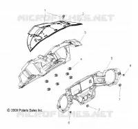 TABLEAU DE BORD, INNER   V17XDAAA/XTAAA ALL OPTIONS (49VICDASHINNER10CC) pour Polaris CROSS COUNTRY/TOURING de 2017