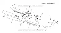 ECHAPPEMENT   V17CWAAB/CWBAB ALL OPTIONS (49VICEXHAUST08VEGAS) pour Polaris HIGH BALL ALL de 2017
