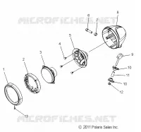 ELECTRICITE, HEADLIGHT   V17CWAAB/CWBAB ALL OPTIONS (49VICHEADLIGHT13S) pour Polaris HIGH BALL ALL de 2017
