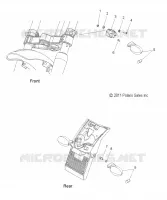 ELECTRICITE, TURN SIGNALS   V17CWAAB/CWBAB ALL OPTIONS (49VICSIGNAL12HB) pour Polaris HIGH BALL ALL de 2017