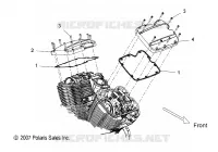 ENGINE, COUVERCLE SOUPAPES   V17CWAAB/CWBAB ALL OPTIONS (49VICVALVECVR08VEGAS) pour Polaris HIGH BALL ALL de 2017