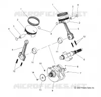 ENGINE, VILEBREQUIN AND PISTON   V17CWAAB/CWBAB ALL OPTIONS (49VICPISTON08VEGAS) pour Polaris HIGH BALL ALL de 2017