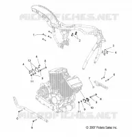 MOTEUR, MOUNTING   V17CWAAB/CWBAB ALL OPTIONS (49VICMOTEURMTG08KP) pour Polaris HIGH BALL ALL de 2017