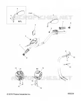 RETROVISEURS ET COMMODOS   V17CWAAB/CWBAB ALL OPTIONS (800239) pour Polaris HIGH BALL ALL de 2017
