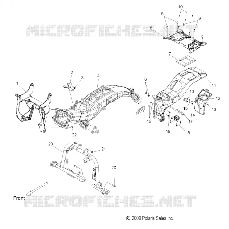 CHASSIS, CADRE - V16SW36 ALL OPTIONS (49VICCADRE10VN) Polaris VICTORY MOTOCYCLES autre 2016 VISION  VISION ALL OPTIONS  (R03) - V16SW36