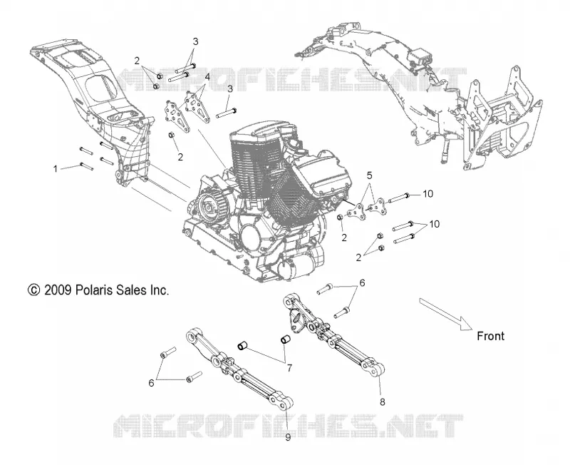 ENGINE, SUPPORT MOTEUR - V16SW36 ALL OPTIONS (49VICENGINEMTG10VN) Polaris VICTORY MOTOCYCLES autre 2016 VISION  VISION ALL OPTIONS  (R03) - V16SW36