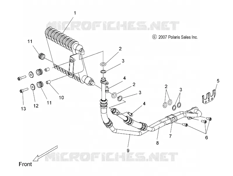ENGINE, SYSTÈME REFROIDISSEMENT D'HUILE SYSTEM - V16SW36 ALL OPTIONS (49VICOILCOOLING08VN) Polaris VICTORY MOTOCYCLES autre 2016 VISION  VISION ALL OPTIONS  (R03) - V16SW36