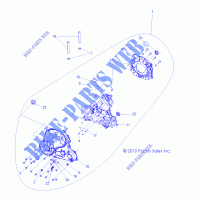 SYSTÈME DE TRANSMISSION, PONT PRINCIPAL   A11TN85AA (49ATVPONT1332847) pour Polaris SPORTSMAN X2 850 de 2011