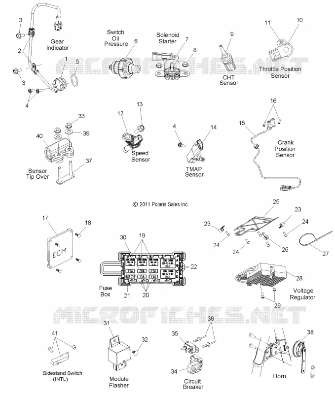 BOUTONS AND CAPTEURS AND COMPONENTS - V14RB36 ALL OPTIONS (49VICSWITCHES13BW) Polaris VICTORY MOTOCYCLES 1731 2014 BOARDWALK  BOARDWALK ALL OPTIONS - V14RB36