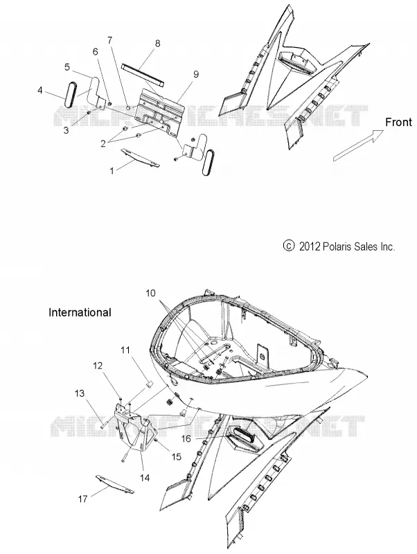 CHASSIS, LICENSE PLATE BRACKET - V14SW36 ALL OPTIONS (49VICLP13VN) Polaris VICTORY MOTOCYCLES 1731 2014 VISION  VISION ALL OPTIONS - V14SW36