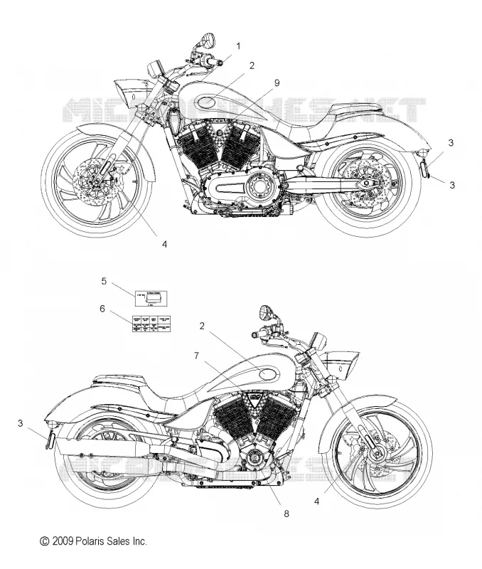EMBLEMES - V11XB36 ALL OPTIONS (49VICEMBLEMES10JP) Polaris VICTORY MOTOCYCLES 1731 2011 JACKPOT  JACKPOT ALL OPTIONS - V11XB36