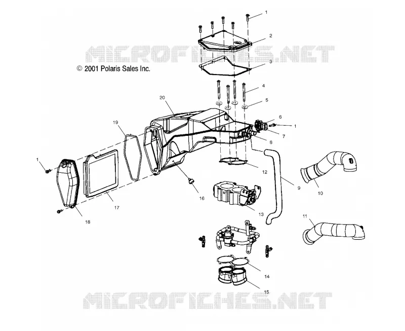 MOTEUR, BOITE A AIR - V00CB15LE (4952565256C001) Polaris VICTORY MOTOCYCLES 1507 2000 V92C STANDARD CRUISER  STANDARD CRUISER - V00CB15CE