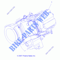 MOTEUR COMPLET   A10DH50FX (49ATVMOTEUR08SP500) pour Polaris SPORTSMAN TOURING 500 HO INTL de 2010