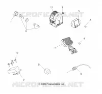 BOUTONS and CAPTEURS and CONTROL MODULES   A10EA32AA (49ATVELECT10TBLZR) pour Polaris TRAIL BOSS 330 de 2010