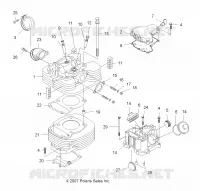 CYLINDRE AND HEAD   A10EA32AA (49ATVCYLINDRE08TB) pour Polaris TRAIL BOSS 330 de 2010