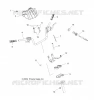 DIRECTION, GUIDON ET COMMODOS   A10EA32AA (49ATVGUIDON10TB) pour Polaris TRAIL BOSS 330 de 2010