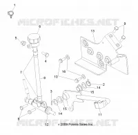 FREINS, FREIN PEDAL and REAR MAITRE CYLINDRE   A10EA32AA (49ATVFREINRR10TBLZR) pour Polaris TRAIL BOSS 330 de 2010
