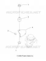 MOTEUR, CARBURATEUR BRACKET   A10EA32AA (49ATVCARBBRKT08TB) pour Polaris TRAIL BOSS 330 de 2010