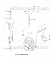 MOTEUR, CARBURATEUR, UPPER   A10EA32AA (49ATVCARBUPPER08TB) pour Polaris TRAIL BOSS 330 de 2010