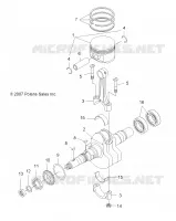 MOTEUR, VILEBREQUIN AND PISTON   A10EA32AA (49ATVVILEBREQUIN08TB) pour Polaris TRAIL BOSS 330 de 2010