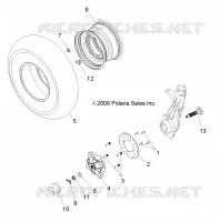 ROUES, FRONT   A10EA32AA (49ATVROUEFRT10TBLZR) pour Polaris TRAIL BOSS 330 de 2010