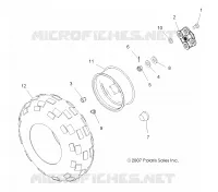 ROUES, REAR   A10EA32AA (49ATVROUEREAR08SCRAM) pour Polaris TRAIL BOSS 330 de 2010