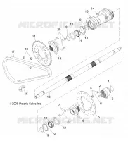 SYSTÈME DE TRANSMISSION, AXE ET MOYEU ARRIERE   A10EA32AA (49ATVAXLE10TBLZR) pour Polaris TRAIL BOSS 330 de 2010