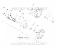 SYSTÈME DE TRANSMISSION, SECONDARY CLUTCH   A10EA32AA (49ATVCLUTCHDRIVEN10TBLZR) pour Polaris TRAIL BOSS 330 de 2010