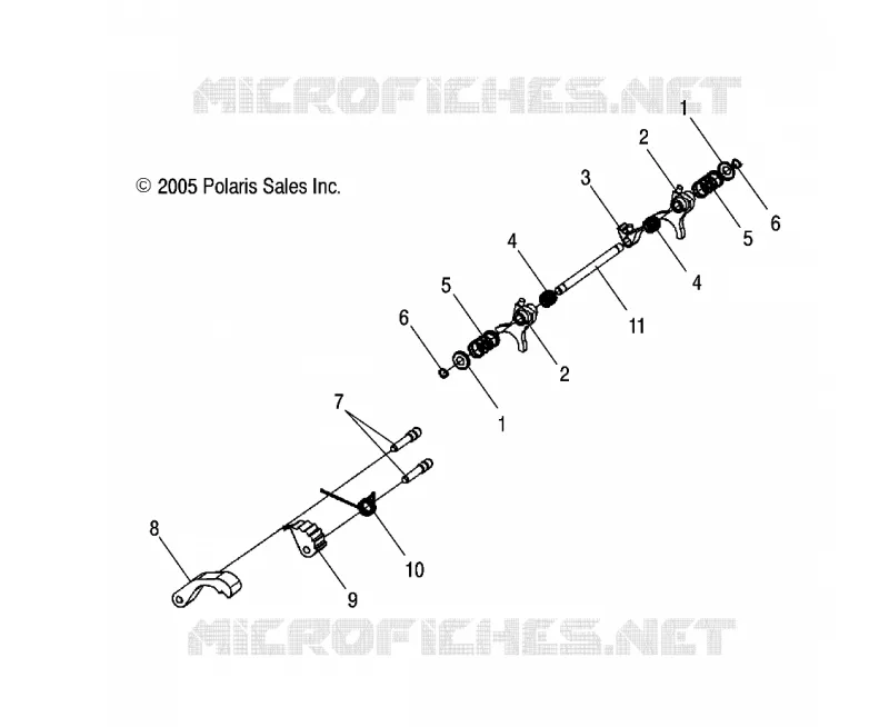 SYSTÈME DE FOURCHETTES DE SELECTION - A09MN50AN/AX (4999200059920005D02) Polaris SPORTSMAN 500 2009 SPORTSMAN 500 EFI  SPORTSMAN 500 EFI - A09MN50AN/AX