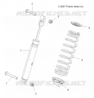 AMORTISSEUR ARRIERE   A09ZX85FS/CFS (49ATVAMORTISSEURRR7043169) pour Polaris SPORTSMAN XP EPS 850 INTL de 2009