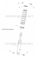 AMORTISSEUR AVANT   A09ZX85FS/CFS (49ATVAMORTISSEURFRT7043168) pour Polaris SPORTSMAN XP EPS 850 INTL de 2009