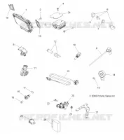 BOUTONS, CAPTEURS, ECU and CONTROL MODULES   A09ZX85FS/CFS (49ATVSWITCHES09SPXP850I) pour Polaris SPORTSMAN XP EPS 850 INTL de 2009