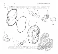CARTER EMBRAYAGE   A09ZX85FS/CFS (49ATVEMBRAYAGECVR09SPXP850) pour Polaris SPORTSMAN XP EPS 850 INTL de 2009
