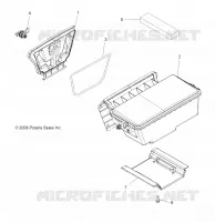 COFFRE ARRIERE   A09ZX85FS/CFS (49ATVSTORAGERR09SPXP550) pour Polaris SPORTSMAN XP EPS 850 INTL de 2009