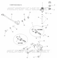 FREINS, FREIN PEDAL and MAITRE CYLINDRE   A09ZX85FS/CFS (49ATVFREINFOOT09SPXP850I) pour Polaris SPORTSMAN XP EPS 850 INTL de 2009