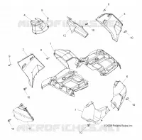 HABITACLE AVANT   A09ZX85FS/CFS (49ATVCAB09SPXP550) pour Polaris SPORTSMAN XP EPS 850 INTL de 2009
