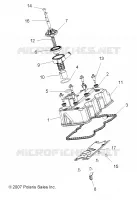 MOTEUR, COUVERCLE SOUPAPE   A09ZX85FS/CFS (49ATVVALVE09Q60) pour Polaris SPORTSMAN XP EPS 850 INTL de 2009