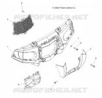 PARE CHOCS AVANT AND MOUNTING   A09ZX85FS/CFS (49ATVPARE CHOCS09SPXP550) pour Polaris SPORTSMAN XP EPS 850 INTL de 2009