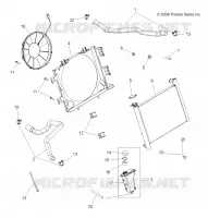 REFROIDISSEMENT SYSTEM   A09ZX85FS/CFS (49ATVCOOL09SPXP850) pour Polaris SPORTSMAN XP EPS 850 INTL de 2009