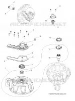 REFROIDISSEMENT SYSTEM and POMPE A EAU   A09ZX85FS/CFS (49ATVWATERPUMP09SPXP850) pour Polaris SPORTSMAN XP EPS 850 INTL de 2009