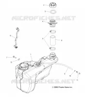 RESERVOIR DE CARBURANT   A09ZX85FS/CFS (49ATVCARBURANT09SPEPS850I) pour Polaris SPORTSMAN XP EPS 850 INTL de 2009